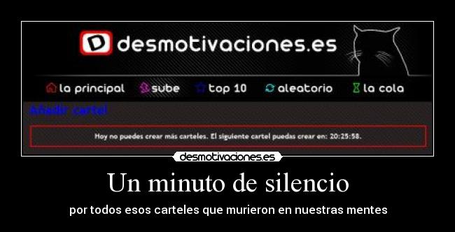 Un minuto de silencio -