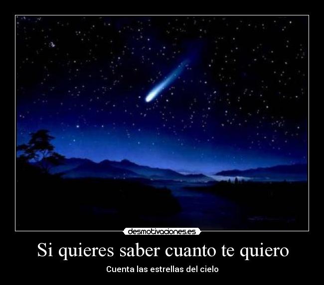 Si quieres saber cuanto te quiero -