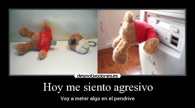 Hoy me siento agresivo - Voy a meter algo en el pendrive