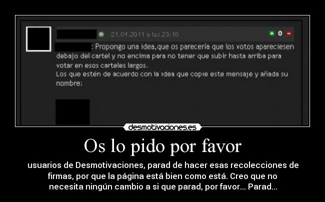 Os lo pido por favor -