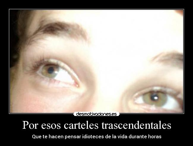 Por esos carteles trascendentales - 