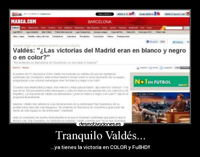 Tranquilo Valdés... - 