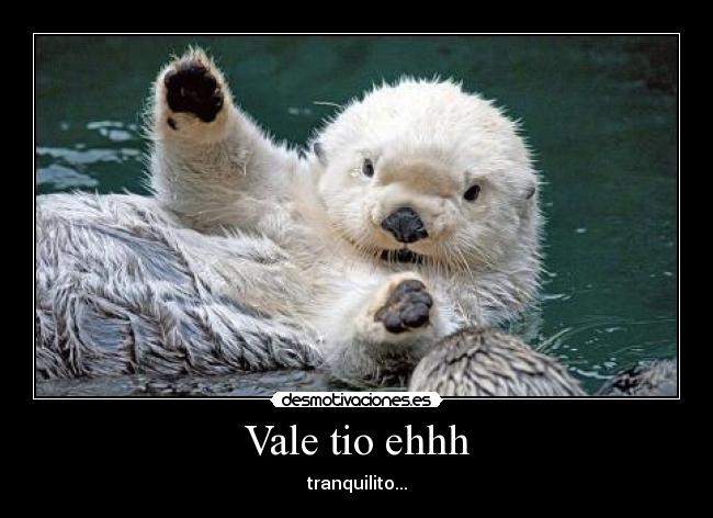 Vale tio ehhh - tranquilito...