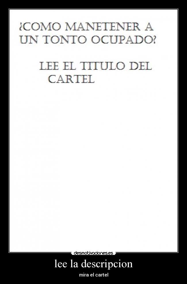 lee la descripcion - mira el cartel
