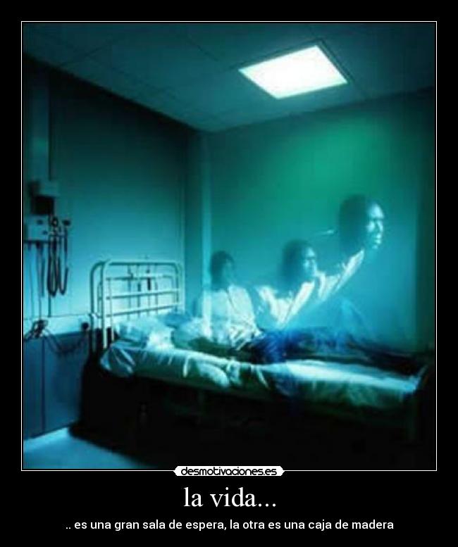 la vida... - .. es una gran sala de espera, la otra es una caja de madera
