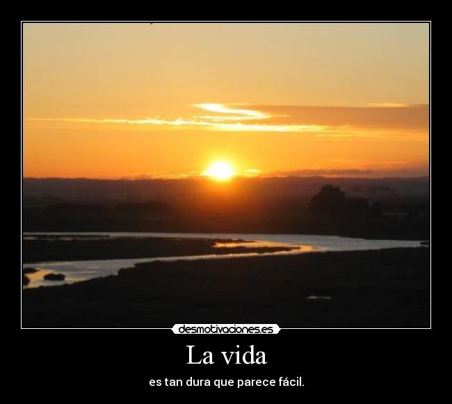 La vida - es tan dura que parece fácil.