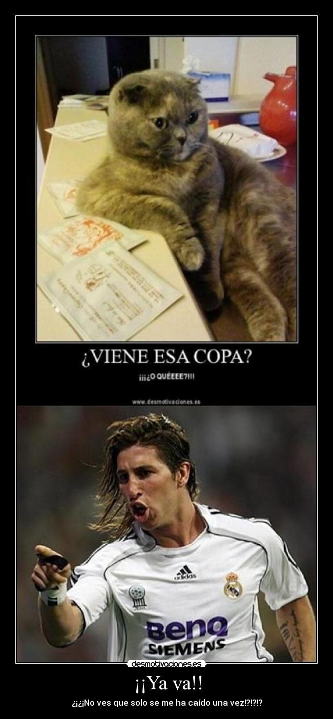 ¡¡Ya va!! - ¿¡¿¡No ves que solo se me ha caído una vez!?!?!?