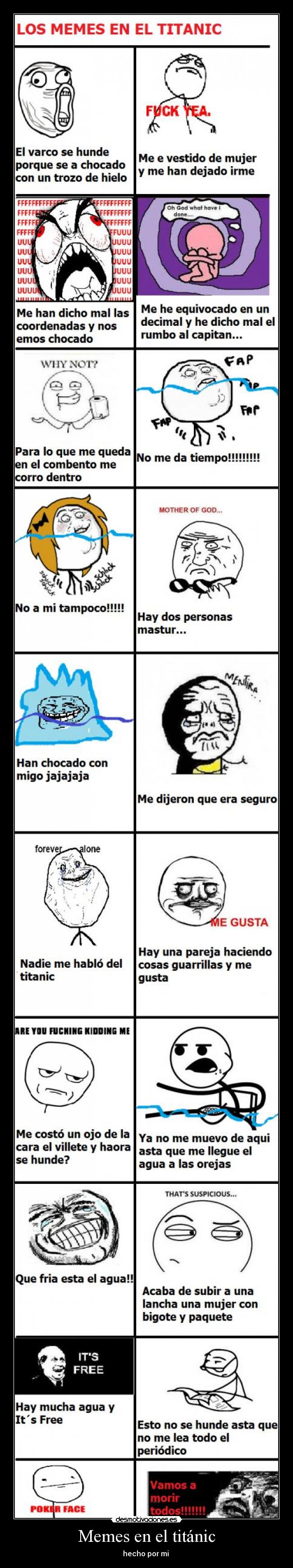 Memes en el titánic -