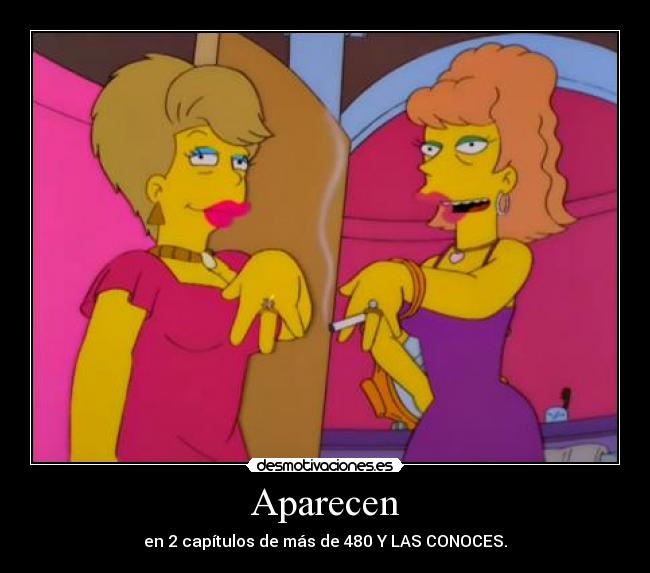 Aparecen - en 2 capítulos de más de 480 Y LAS CONOCES.