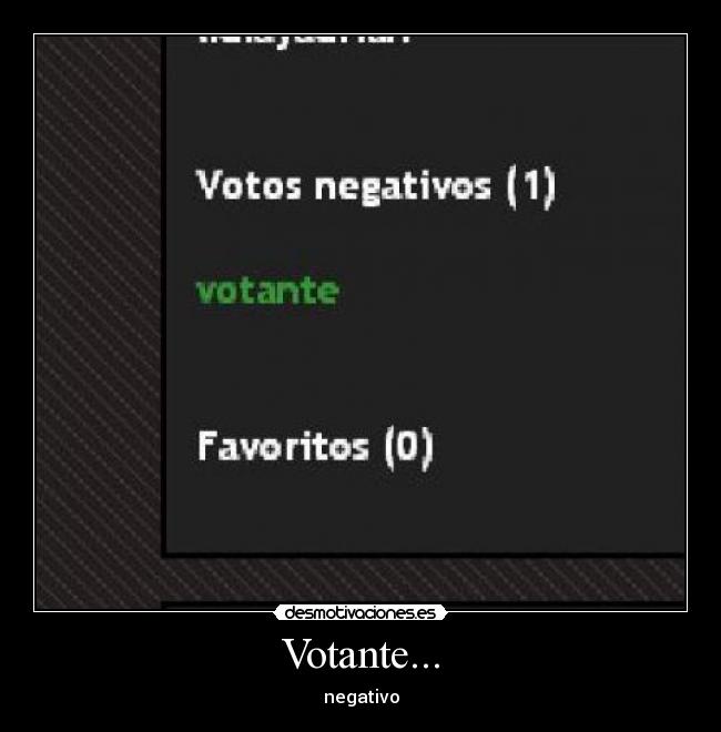 Votante... - negativo