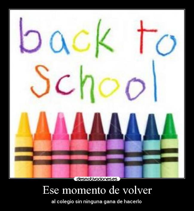 Ese momento de volver -