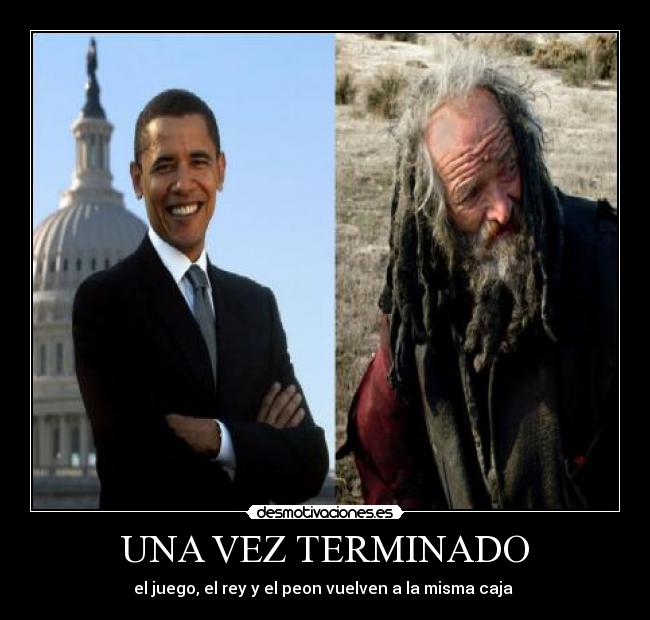 UNA VEZ TERMINADO - el juego, el rey y el peon vuelven a la misma caja