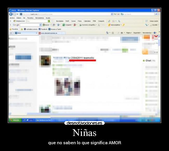 Niñas - que no saben lo que significa AMOR