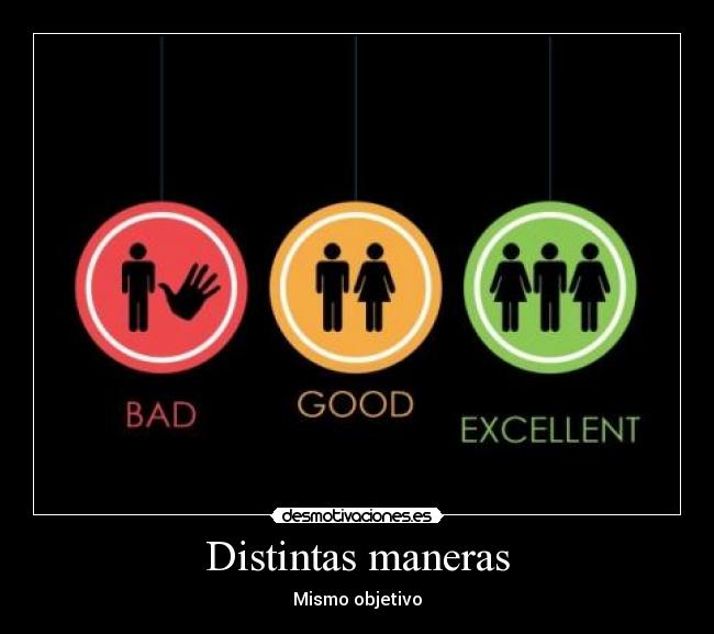 Distintas maneras - Mismo objetivo