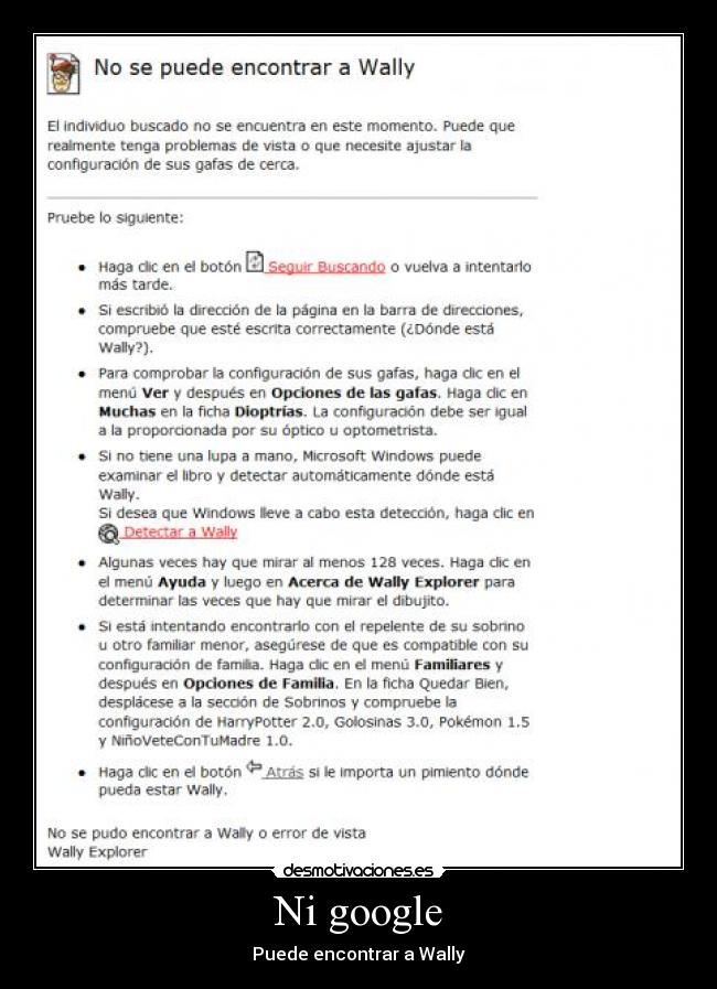 Ni google - Puede encontrar a Wally