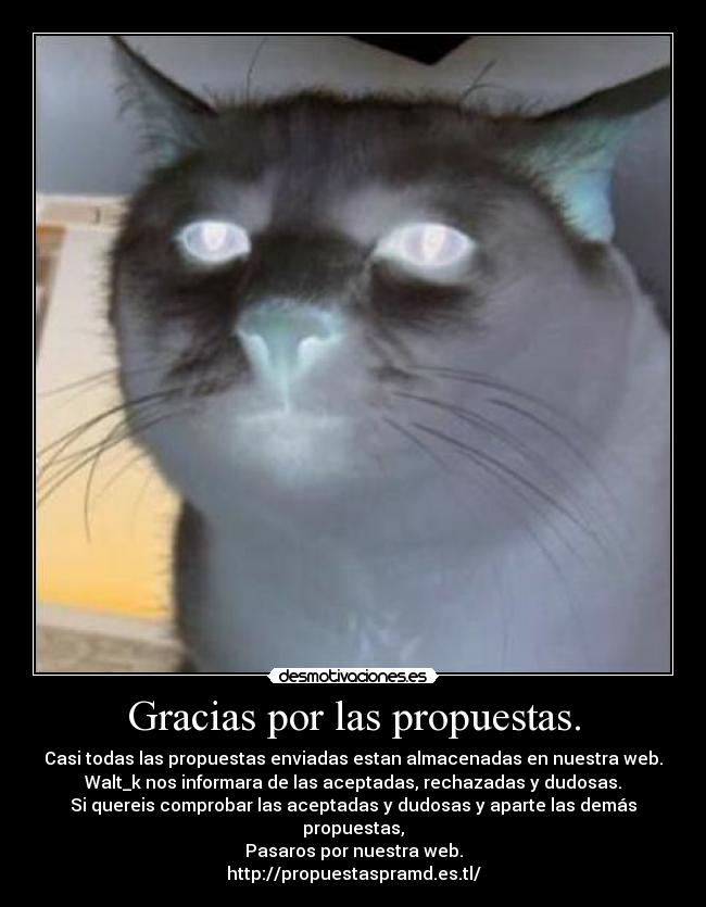 Gracias por las propuestas. - 