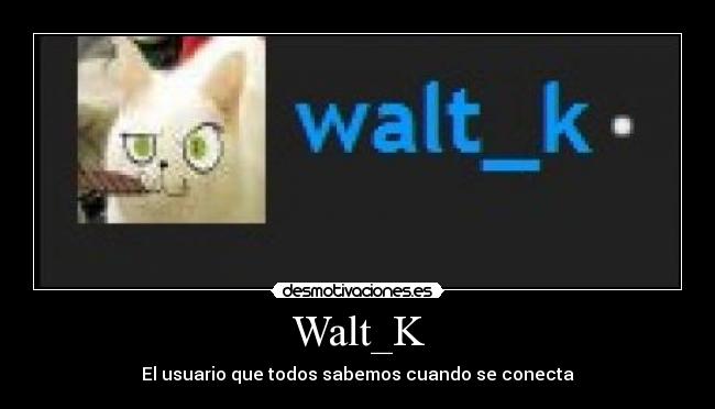 Walt_K - El usuario que todos sabemos cuando se conecta