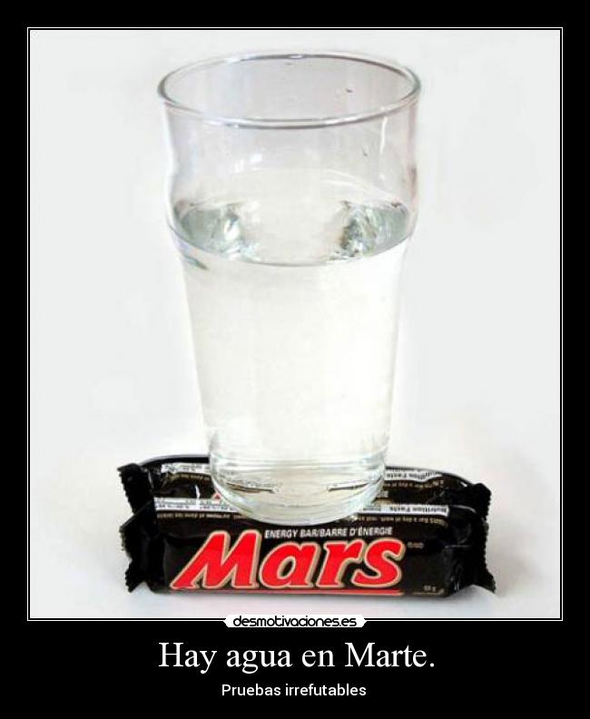 Hay agua en Marte. -