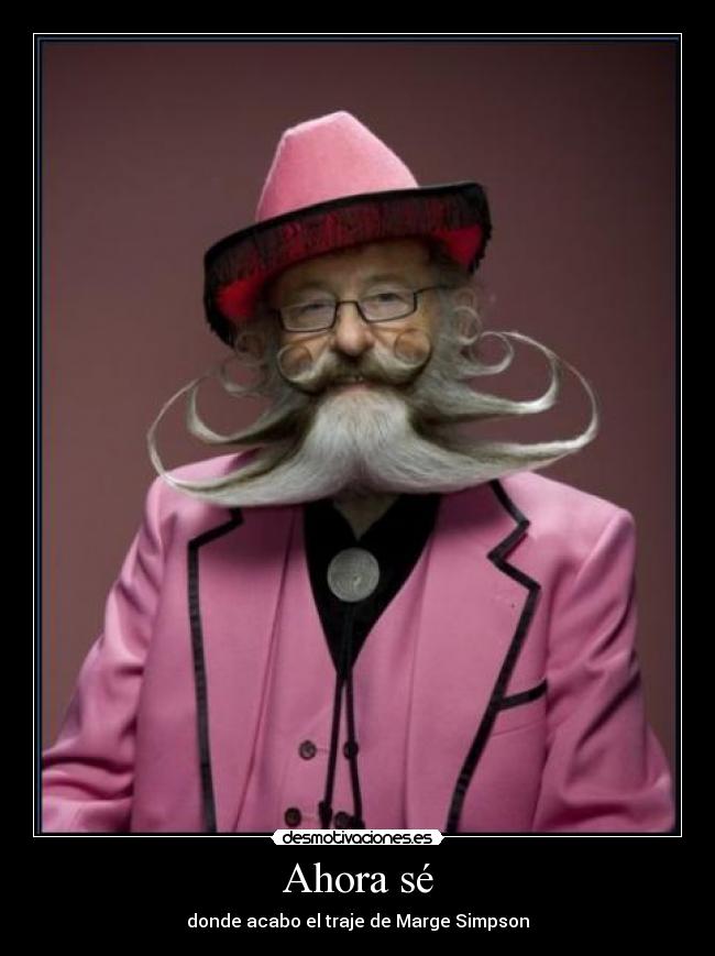 Ahora sé - donde acabo el traje de Marge Simpson