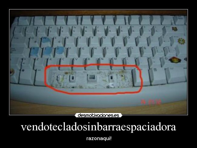 vendotecladosinbarraespaciadora -