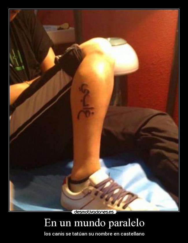 En un mundo paralelo - los canis se tatúan su nombre en castellano