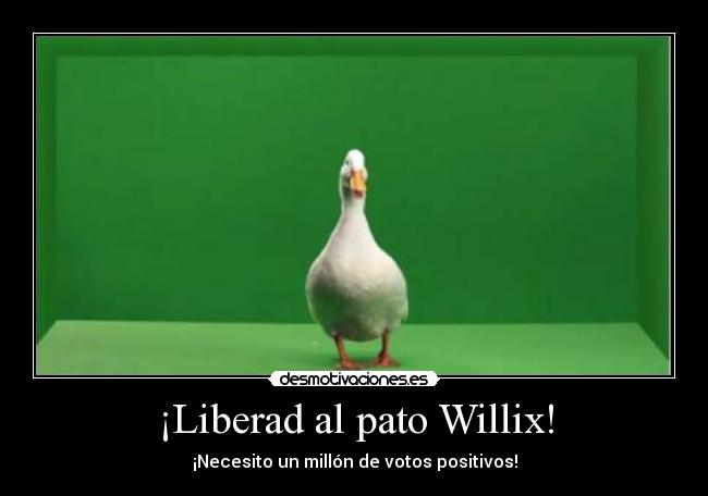 ¡Liberad al pato Willix! - ¡Necesito un millón de votos positivos!