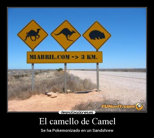 El camello de Camel - Se ha Pokemonizado en un Sandshrew