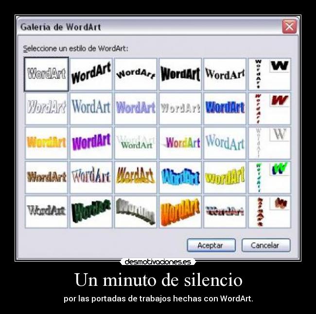 Un minuto de silencio -