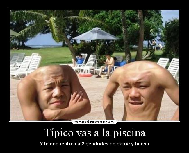 Típico vas a la piscina - Y te encuentras a 2 geodudes de carne y hueso