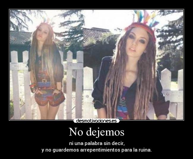 No dejemos -