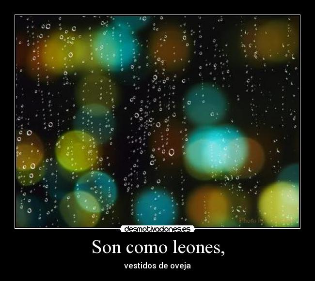 Son como leones, - vestidos de oveja