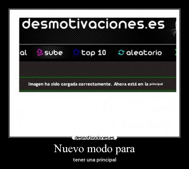 Nuevo modo para - tener una principal