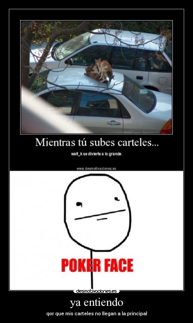 ya entiendo - qor que mis carteles no llegan a la principal