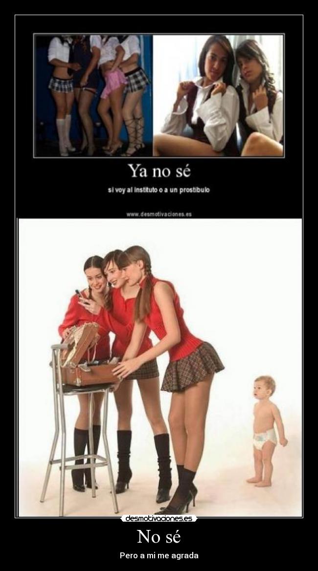 carteles colegialas escuela hermanos desmotivaciones