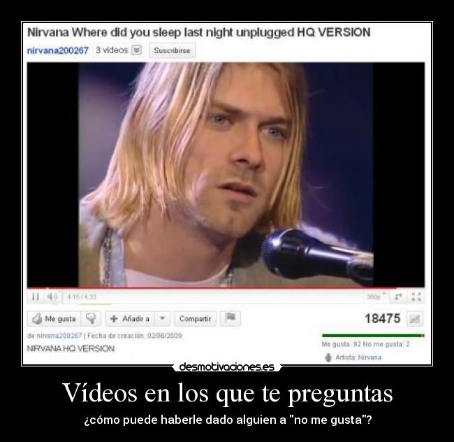 carteles nirvana youtube desmotivaciones