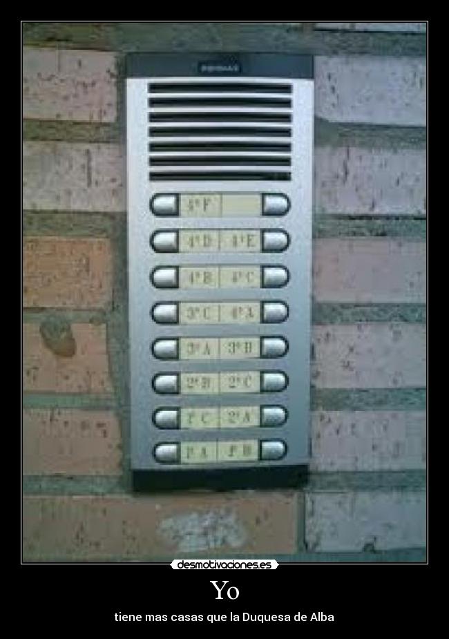 Yo - tiene mas casas que la Duquesa de Alba