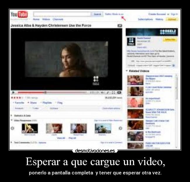 Esperar a que cargue un video, -