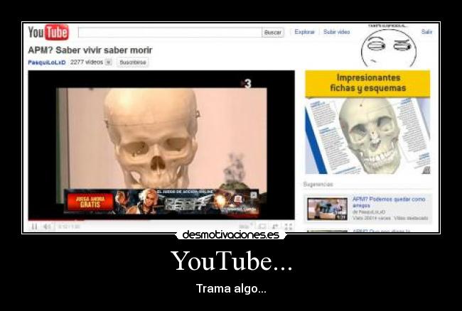 carteles youtube trama algo desmotivaciones