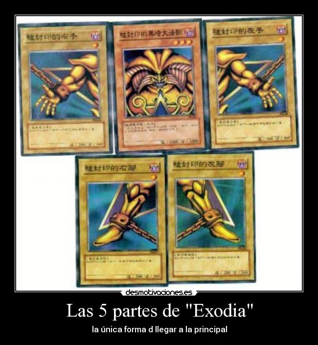 Las 5 partes de Exodia -