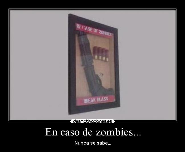 En caso de zombies... -