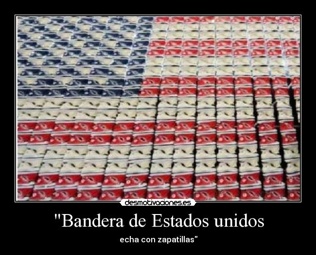 Bandera de Estados unidos - echa con zapatillas