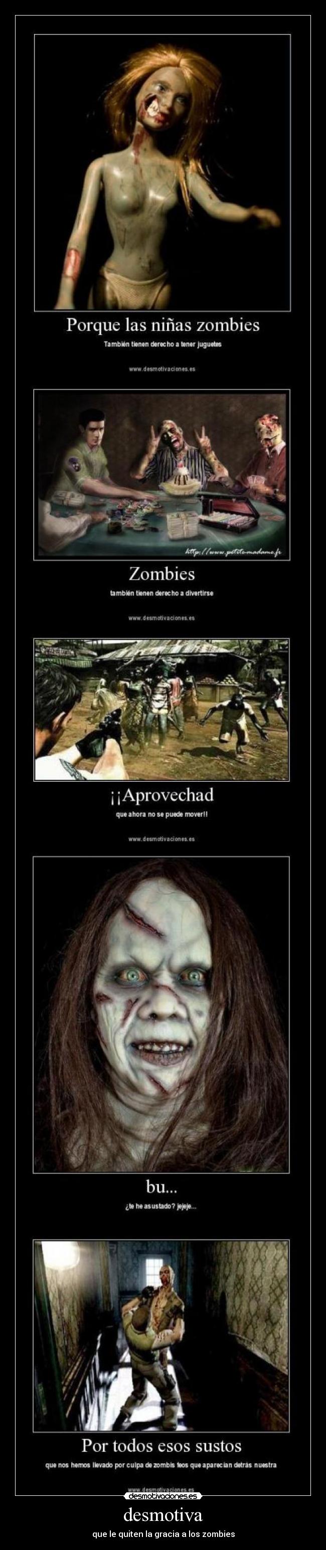 desmotiva - que le quiten la gracia a los zombies