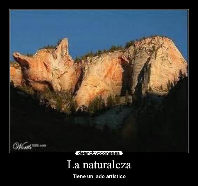 La naturaleza - Tiene un lado artístico