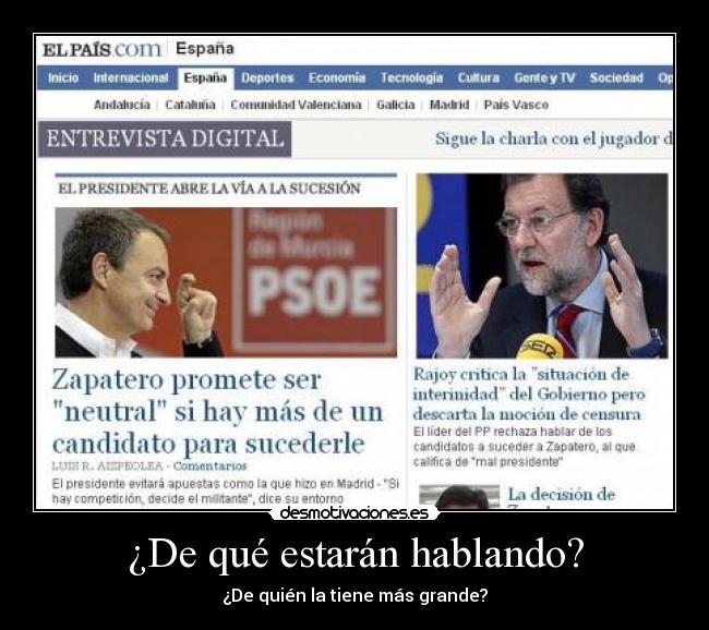 ¿De qué estarán hablando? - 