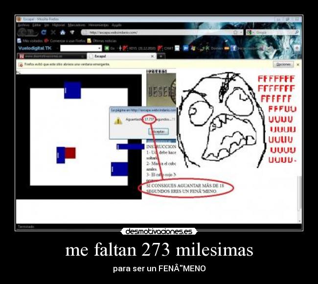 me faltan 273 milesimas - para ser un FENÂMENO