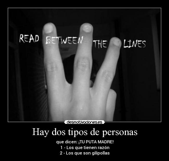Hay dos tipos de personas -