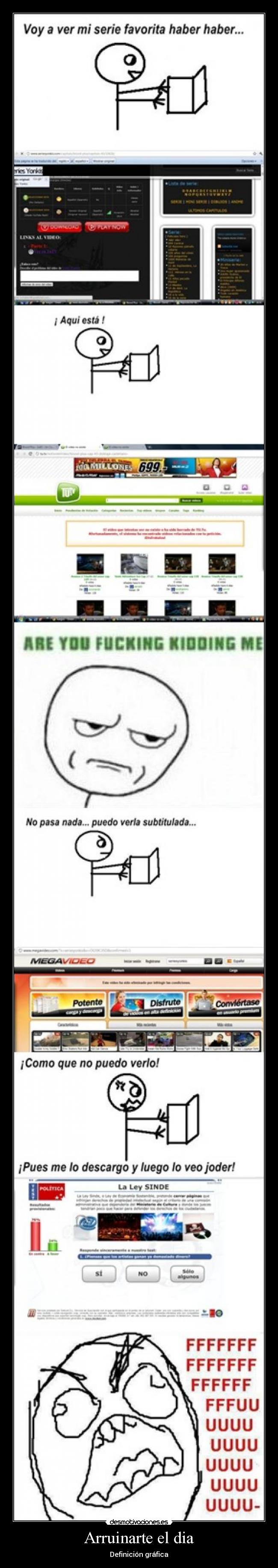 Arruinarte el dia - Definición gráfica