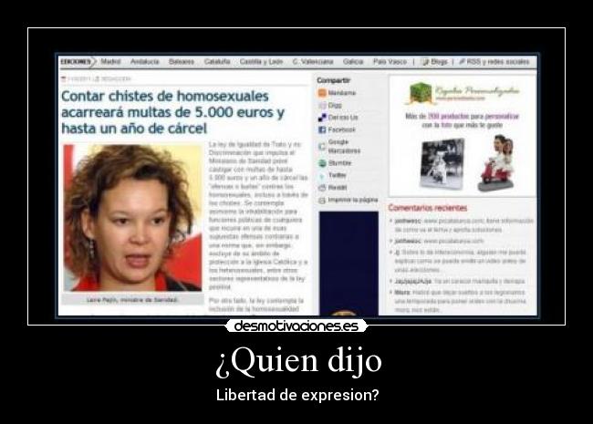 ¿Quien dijo - Libertad de expresion?