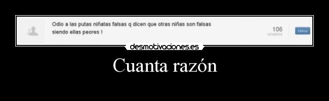 Cuanta razón - 