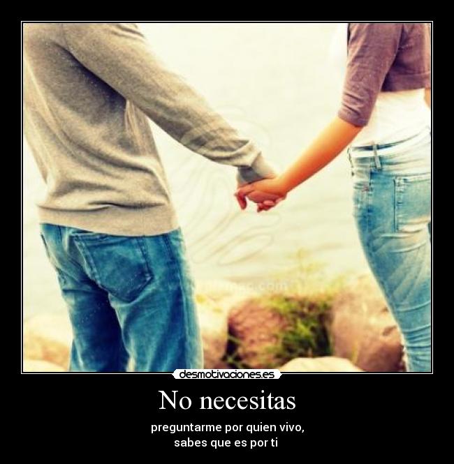 No necesitas -